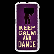 Coque Samsung Galaxy S6 Keep Calm and Dance Violet