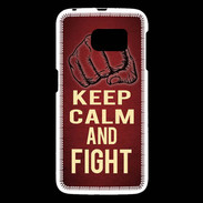Coque Samsung Galaxy S6 Keep Calm and Fight Rouge