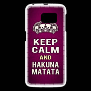 Coque Samsung Galaxy S6 Keep Calm and Hakuna Matata rose