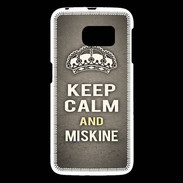 Coque Samsung Galaxy S6 Keep Calm and Miskine Gris