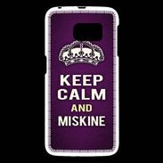 Coque Samsung Galaxy S6 Keep Calm and Miskine Violet