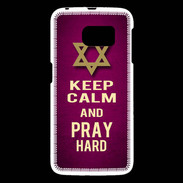 Coque Samsung Galaxy S6 Keep Calm and Pray jewish Rose