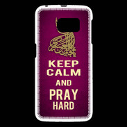 Coque Samsung Galaxy S6 Keep Calm and Pray Muslim Rose
