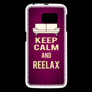 Coque Samsung Galaxy S6 Keep Calm and Reelax Rose