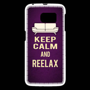 Coque Samsung Galaxy S6 Keep Calm and Reelax Violet