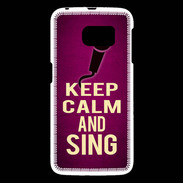 Coque Samsung Galaxy S6 Keep Calm and Sing Rose
