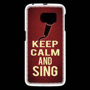 Coque Samsung Galaxy S6 Keep Calm and Sing Rouge