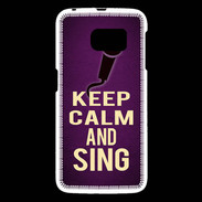 Coque Samsung Galaxy S6 Keep Calm and Sing Violet