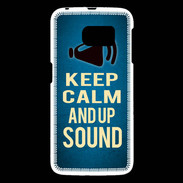 Coque Samsung Galaxy S6 Keep Calm and Up Sound Bleu