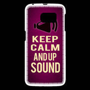 Coque Samsung Galaxy S6 Keep Calm and Up Sound Rose