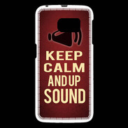 Coque Samsung Galaxy S6 Keep Calm and Up Sound Rouge