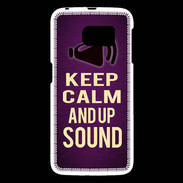 Coque Samsung Galaxy S6 Keep Calm and Up Sound Violet