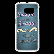 Coque Samsung Galaxy S6 Swag or Not bleu ZG