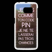Coque Samsung Galaxy S6 Code pin rose ZG