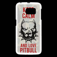 Coque Samsung Galaxy S6 Keep calm pitbull 1 ZG