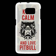 Coque Samsung Galaxy S6 Keep calm pitbull 2 ZG