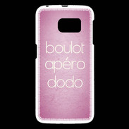 Coque Samsung Galaxy S6 Boulot Apéro Dodo Rose ZG