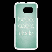 Coque Samsung Galaxy S6 Boulot Apéro Dodo Vert ZG