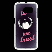 Coque Samsung Galaxy S6 In anonymous We trust Rouge ZG