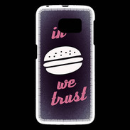 Coque Samsung Galaxy S6 In Burger We trust Rouge ZG