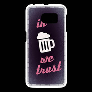Coque Samsung Galaxy S6 In Beer We trust Rouge ZG