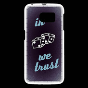 Coque Samsung Galaxy S6 In Gamble We trust Bleu ZG