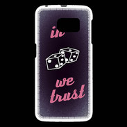 Coque Samsung Galaxy S6 In Gamble We trust Rouge ZG