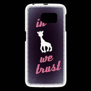 Coque Samsung Galaxy S6 In Girafe We trust Rouge ZG