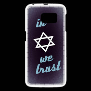 Coque Samsung Galaxy S6 In Judaïsme We trust Bleu ZG 