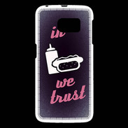Coque Samsung Galaxy S6 In Junk We trust Rouge ZG