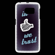 Coque Samsung Galaxy S6 In Like We trust Bleu ZG