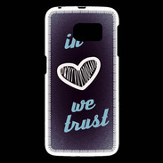 Coque Samsung Galaxy S6 In Love We trust Bleu ZG