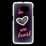 Coque Samsung Galaxy S6 In Love We trust Rouge ZG