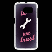 Coque Samsung Galaxy S6 In Mecanic We trust Rouge ZG