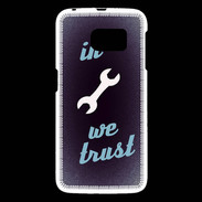 Coque Samsung Galaxy S6 In Mecanic We trust Bleu ZG