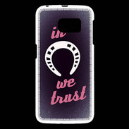 Coque Samsung Galaxy S6 In Luck We trust Rouge ZG