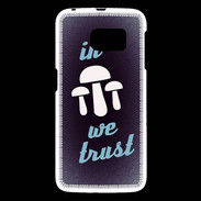 Coque Samsung Galaxy S6 In Mushrooms We trust Bleu ZG