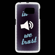 Coque Samsung Galaxy S6 In Music We trust Bleu ZG