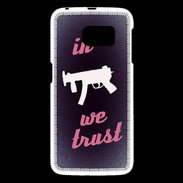 Coque Samsung Galaxy S6 In Uzi We trust Rouge ZG