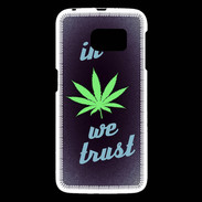 Coque Samsung Galaxy S6 In Weed We trust Vert ZG