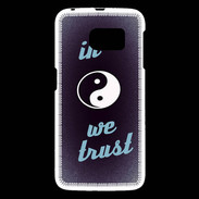 Coque Samsung Galaxy S6 In Zen We trust Bleu ZG