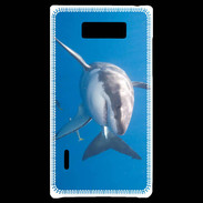 Coque LG Optimus L7 Grand requin blanc