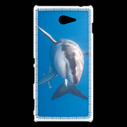 Coque Sony Xperia M2 Grand requin blanc