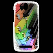 Coque HTC One SV Rainbow piano