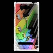 Coque HTC Windows Phone 8S Rainbow piano