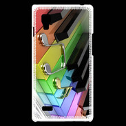 Coque LG Optimus L9 Rainbow piano