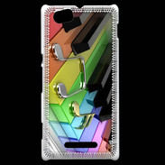 Coque Sony Xperia M Rainbow piano