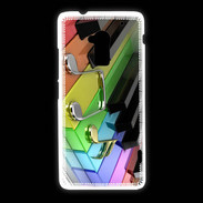 Coque HTC One Max Rainbow piano