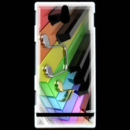 Coque Sony Xperia U Rainbow piano