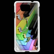 Coque Samsung Galaxy Alpha Rainbow piano